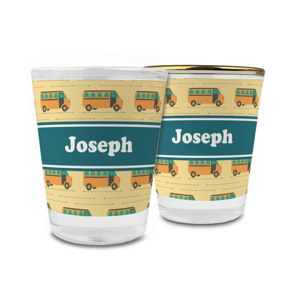 Custom School Bus Glass Shot Glass - 1.5 oz (Personalized)