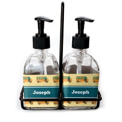 School Bus Glass Soap & Lotion Bottle Set (Personalized)