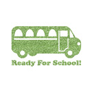 School Bus Glitter Iron On Transfer- Custom Sized (Personalized)
