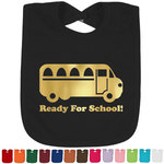 School Bus Foil Baby Bib (Personalized)