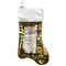 School Bus Gold Sequin Stocking - Front