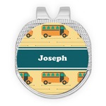 School Bus Golf Ball Marker - Hat Clip - Silver