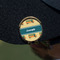 School Bus Golf Ball Marker Hat Clip - Gold - On Hat