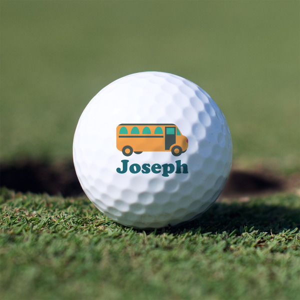 Custom School Bus Golf Balls - Non-Branded - Set of 3 (Personalized)