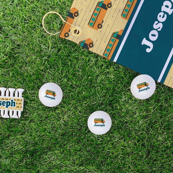 School Bus Golf Balls - Generic - Set of 3 - LIFESTYLE