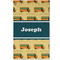 School Bus Golf Towel - Poly-Cotton Blend - Small w/ Name or Text