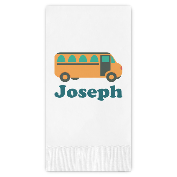 Custom School Bus Guest Towels - Full Color (Personalized)