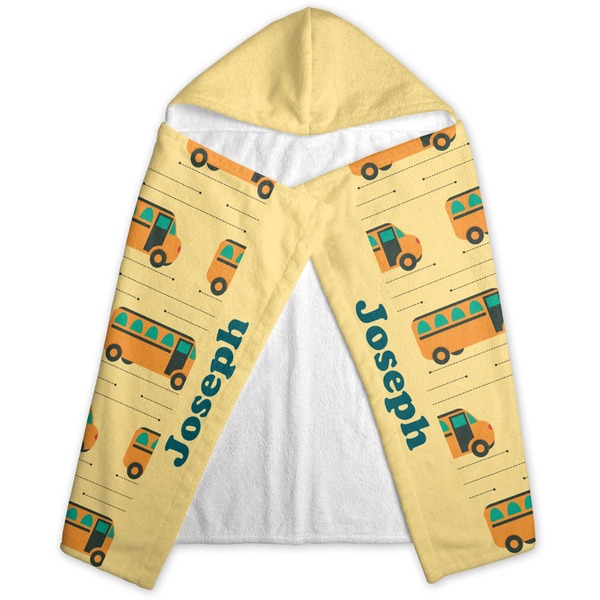 School Bus Hooded Towel - Folded