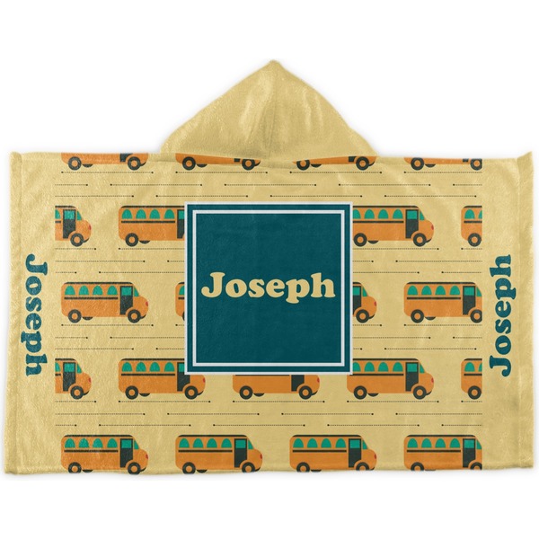 Custom School Bus Kids Hooded Towel (Personalized)