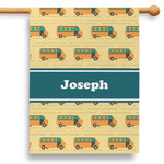 School Bus 28" House Flag - Double Sided (Personalized)