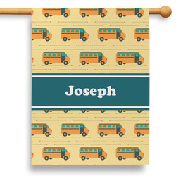 School Bus 28" House Flag - Single Sided (Personalized)