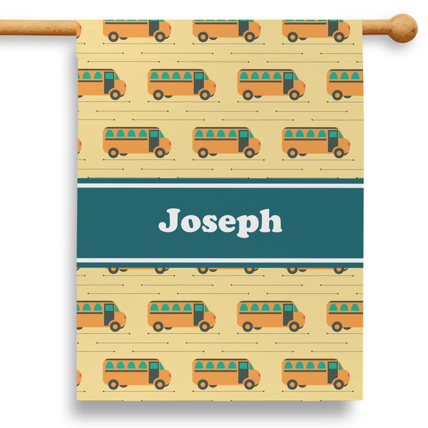 Custom School Bus 28" House Flag - Double Sided (Personalized)