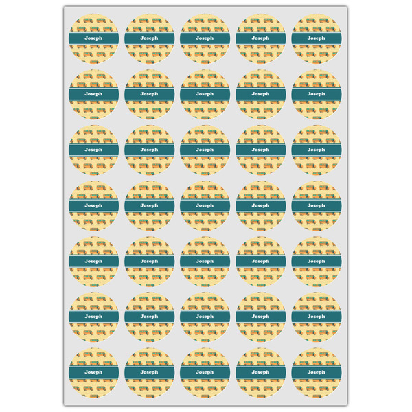 School Bus Icing Circle - XSmall - Set of 35