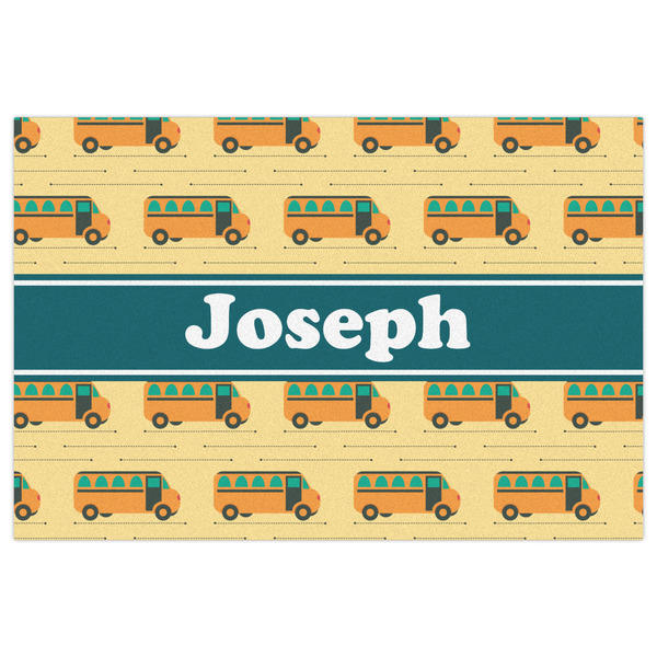 School Bus Indoor / Outdoor Rug - 4'x6' - Front Flat