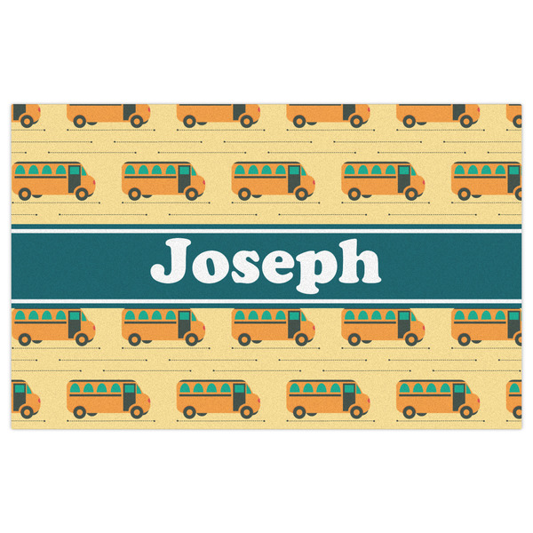 School Bus Indoor / Outdoor Rug - 5'x8' - Front Flat
