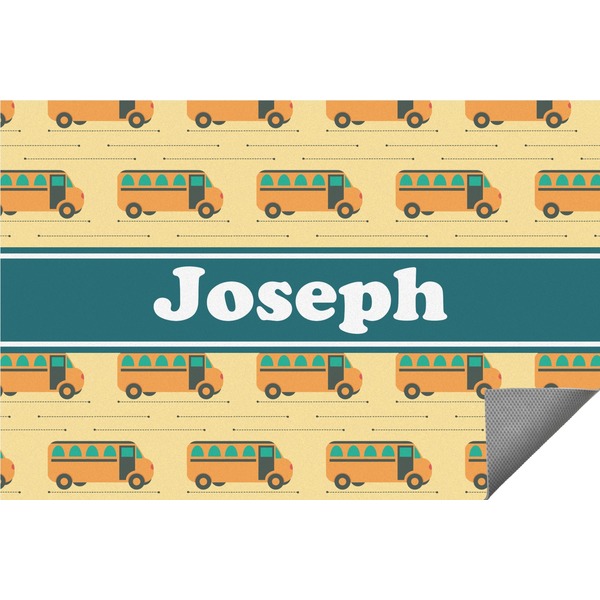 Custom School Bus Indoor / Outdoor Rug - 2'x3' (Personalized)