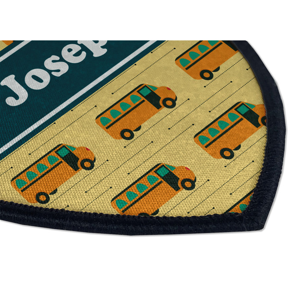 School Bus Iron on Shield 3 Detail