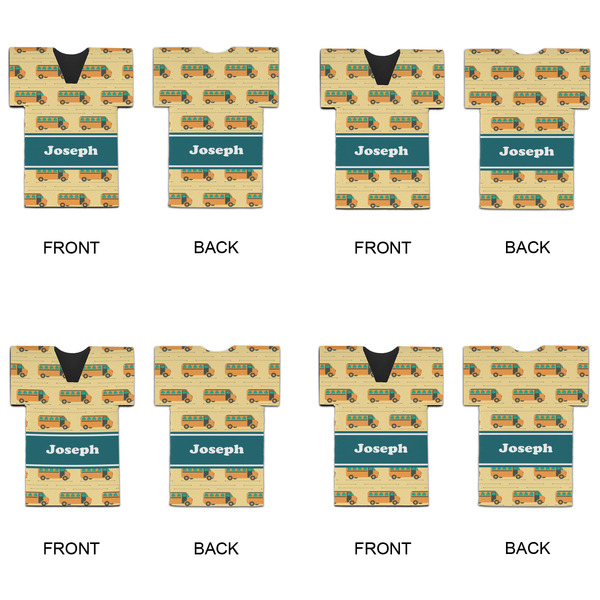 School Bus Jersey Bottle Cooler - Set of 4 - APPROVAL