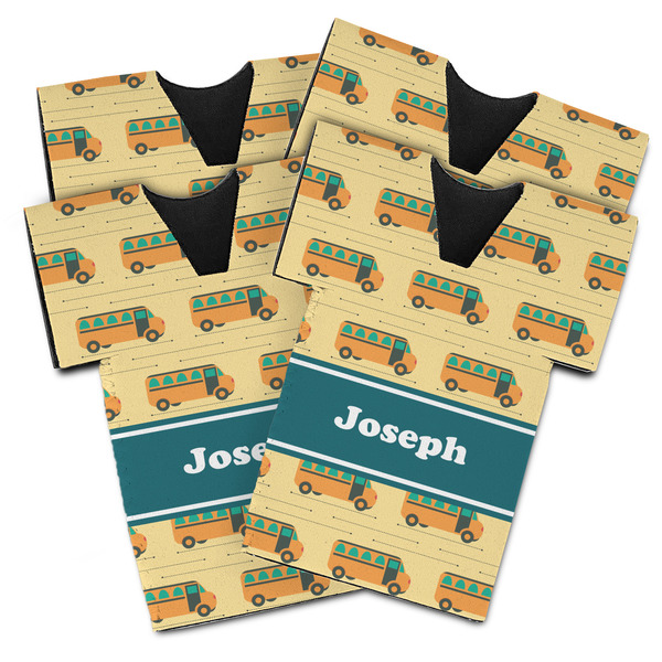 School Bus Jersey Bottle Cooler - Set of 4 - MAIN (flat)