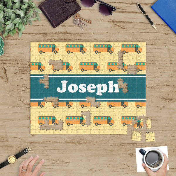 School Bus Jigsaw Puzzle 500 Piece - In Context