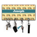 School Bus Key Hanger w/ 4 Hooks w/ Name or Text