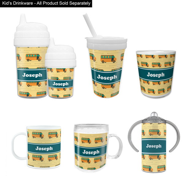 School Bus Kid's Drinkware - Customized & Personalized