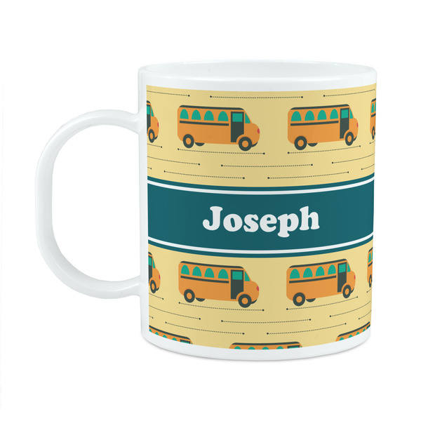 Custom School Bus Plastic Kids Mug (Personalized)