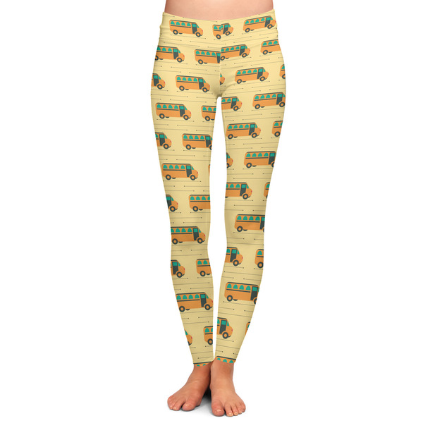 Custom School Bus Ladies Leggings - Extra Large
