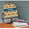 School Bus Large Backpack - Gray - On Desk
