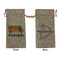 School Bus Large Burlap Gift Bag - Front & Back (Personalized)