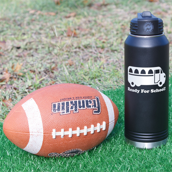 School Bus Laser Engraved Water Bottles - In Context