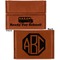School Bus Leather Business Card Holder - Front Back
