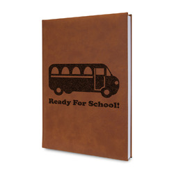School Bus Leather Sketchbook - Small - Single Sided (Personalized)