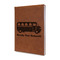 School Bus Leather Sketchbook - Small - Single Sided - Angled View