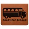 School Bus Leatherette 4-Piece Wine Tool Set Flat