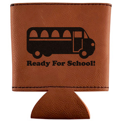 School Bus Leatherette Can Sleeve (Personalized)