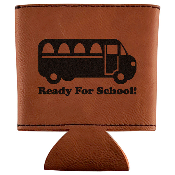 Custom School Bus Leatherette Can Sleeve (Personalized)
