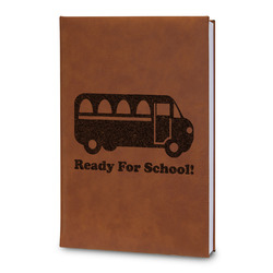 School Bus Leatherette Journal - Large - Double Sided (Personalized)
