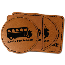 School Bus Faux Leather Iron On Patch (Personalized)