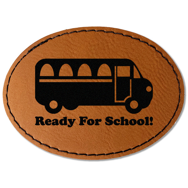 School Bus Leatherette Patches - Oval