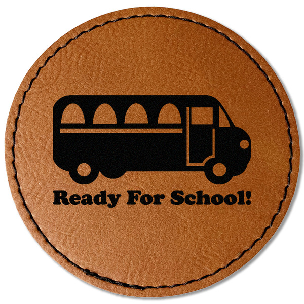 School Bus Leatherette Patches - Round