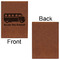 School Bus Leatherette Sketchbooks - Large - Single Sided - Front & Back View