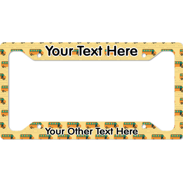 Custom School Bus License Plate Frame - Style A (Personalized)