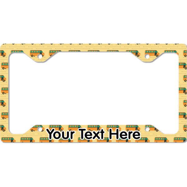 Custom School Bus License Plate Frame - Style C (Personalized)
