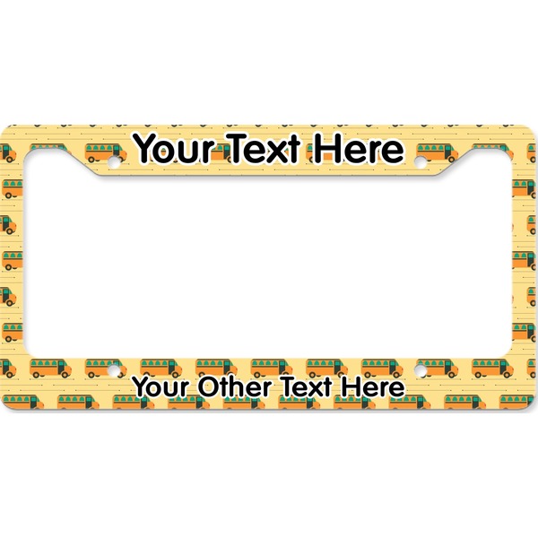 Custom School Bus License Plate Frame - Style B (Personalized)