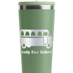 School Bus RTIC Everyday Tumbler with Straw - 28oz - Light Green - Single-Sided (Personalized)