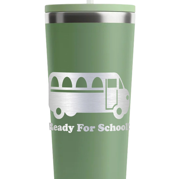 School Bus Light Green RTIC Everyday Tumbler - 28 oz. - Close Up
