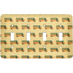 School Bus Light Switch Cover (4 Toggle Plate)