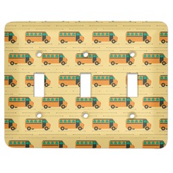 School Bus Light Switch Cover (3 Toggle Plate)