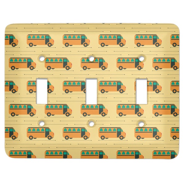 Custom School Bus Light Switch Cover (3 Toggle Plate)